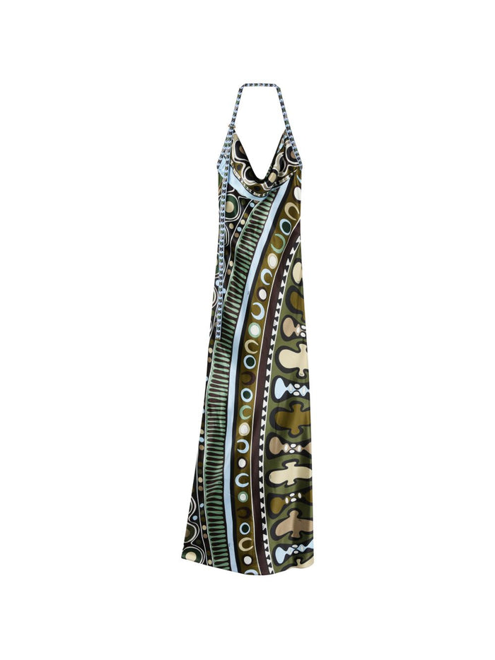 Pucci Dresses Kaki Silk Viscose