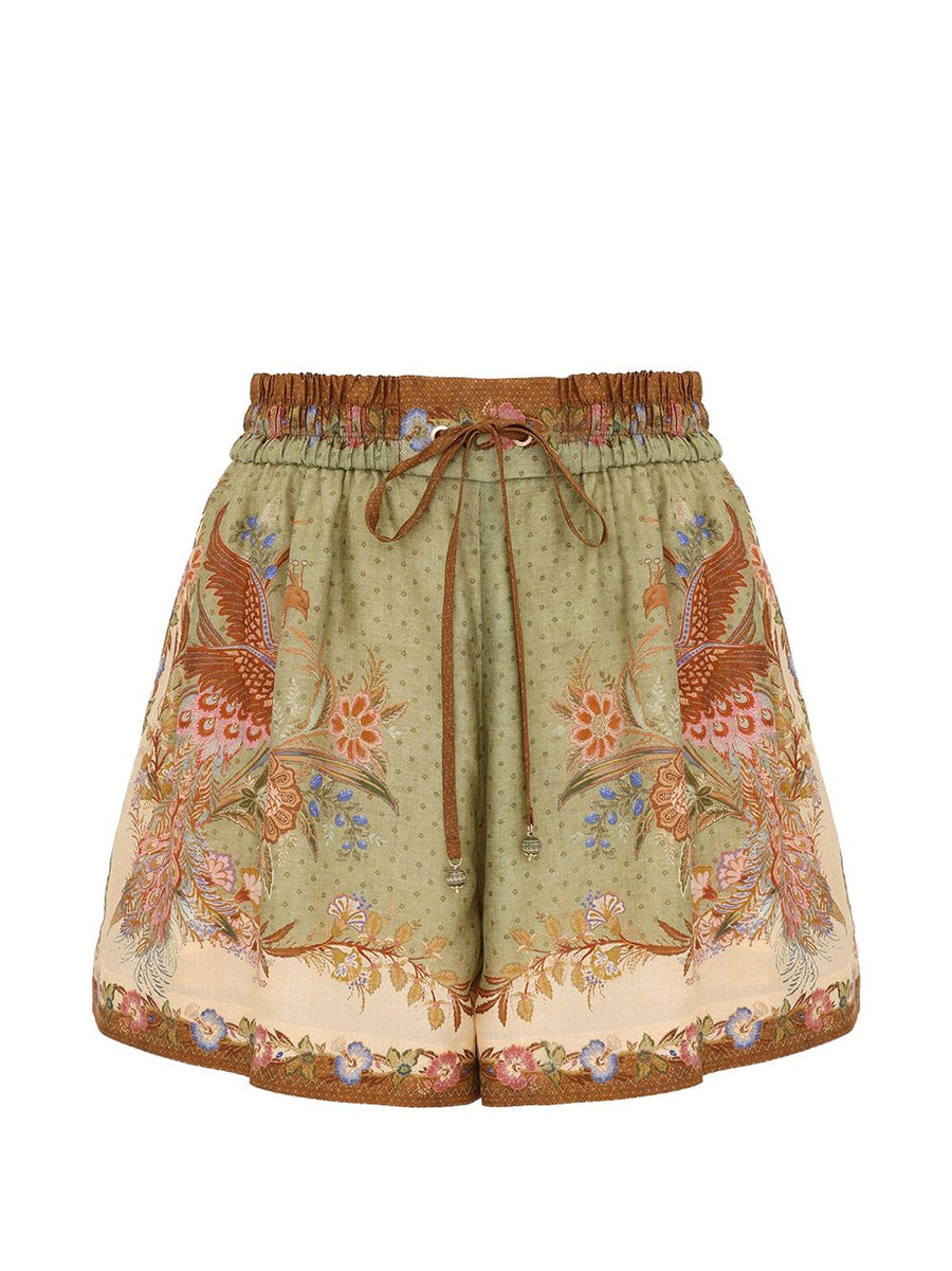 Zimmermann Indra Shorts — Khaki