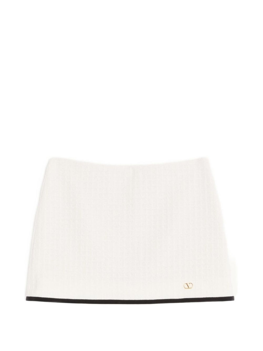 Valentino Cotton Tweed Short Trousers — White