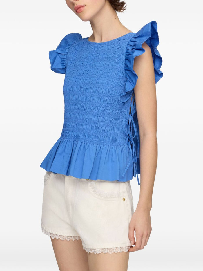 Ganni Top Clear Blue