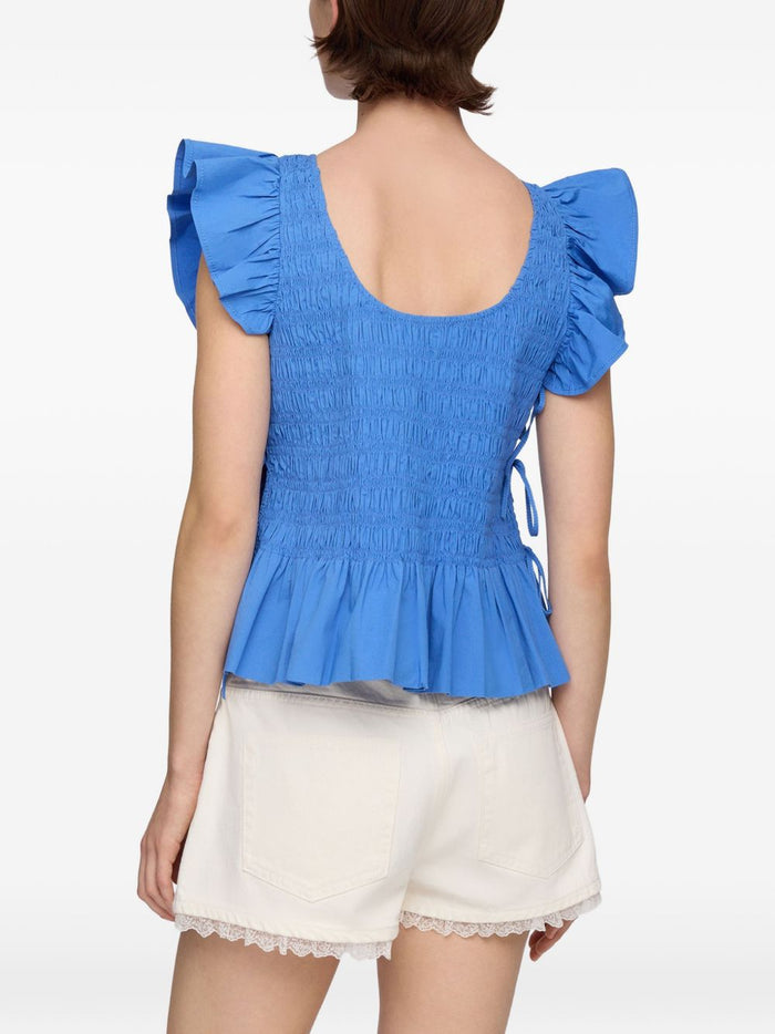 Ganni Top Clear Blue