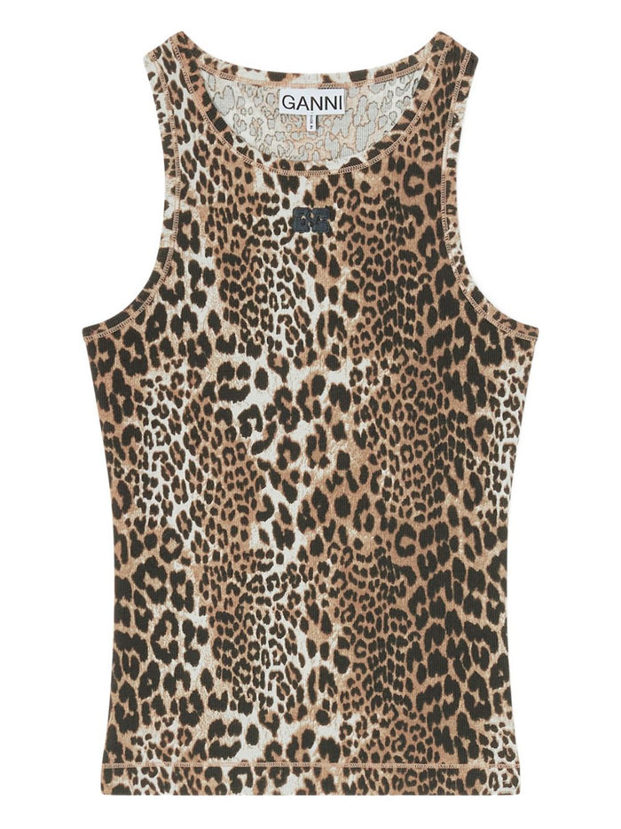 Ganni Top Brown