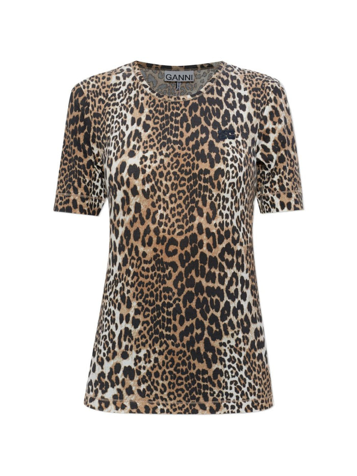Ganni T-Shirts And Polos Leopardato