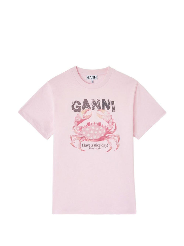 Ganni T-Shirts And Polos Pink