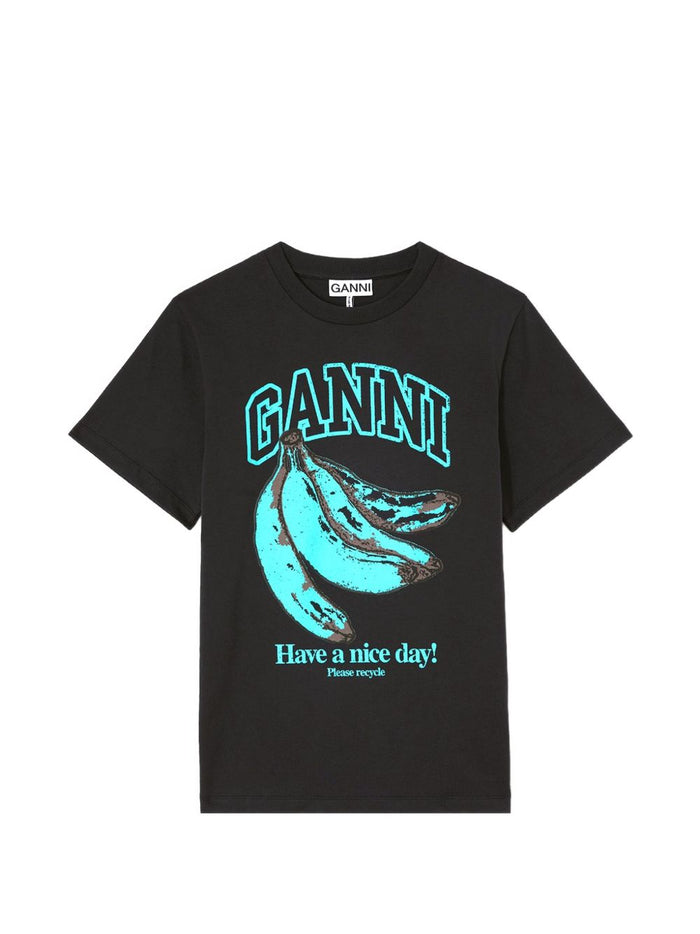 Ganni T-Shirts And Polos Black
