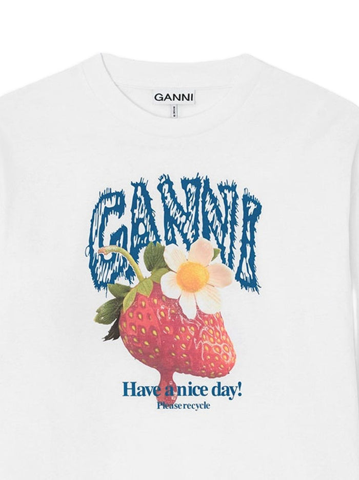 Ganni T-Shirts And Polos White