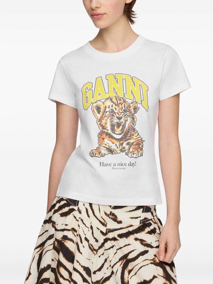 Ganni T-Shirts And Polos White