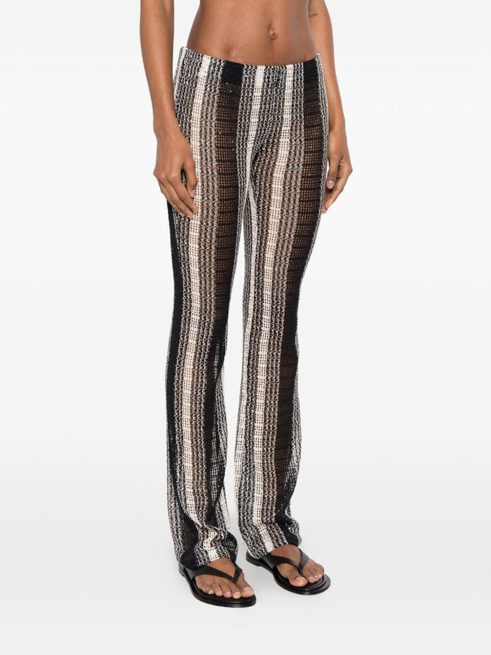 Missoni Beachwear Trousers Black Cotton Poliammide Polyester