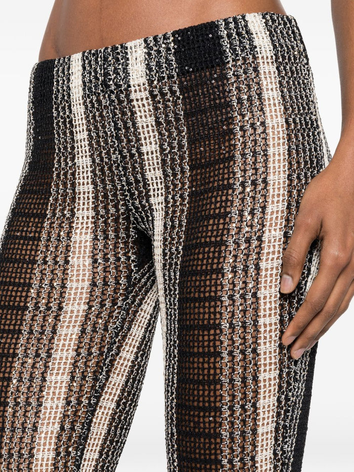 Missoni Beachwear Trousers Black Cotton Poliammide Polyester