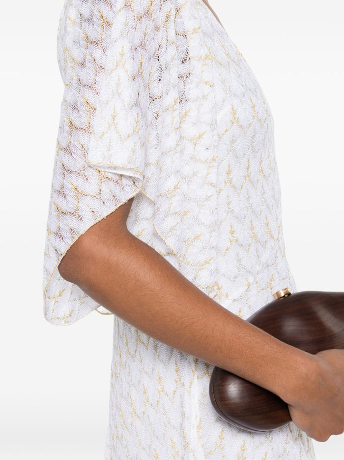 Missoni Dresses White Viscose Metal