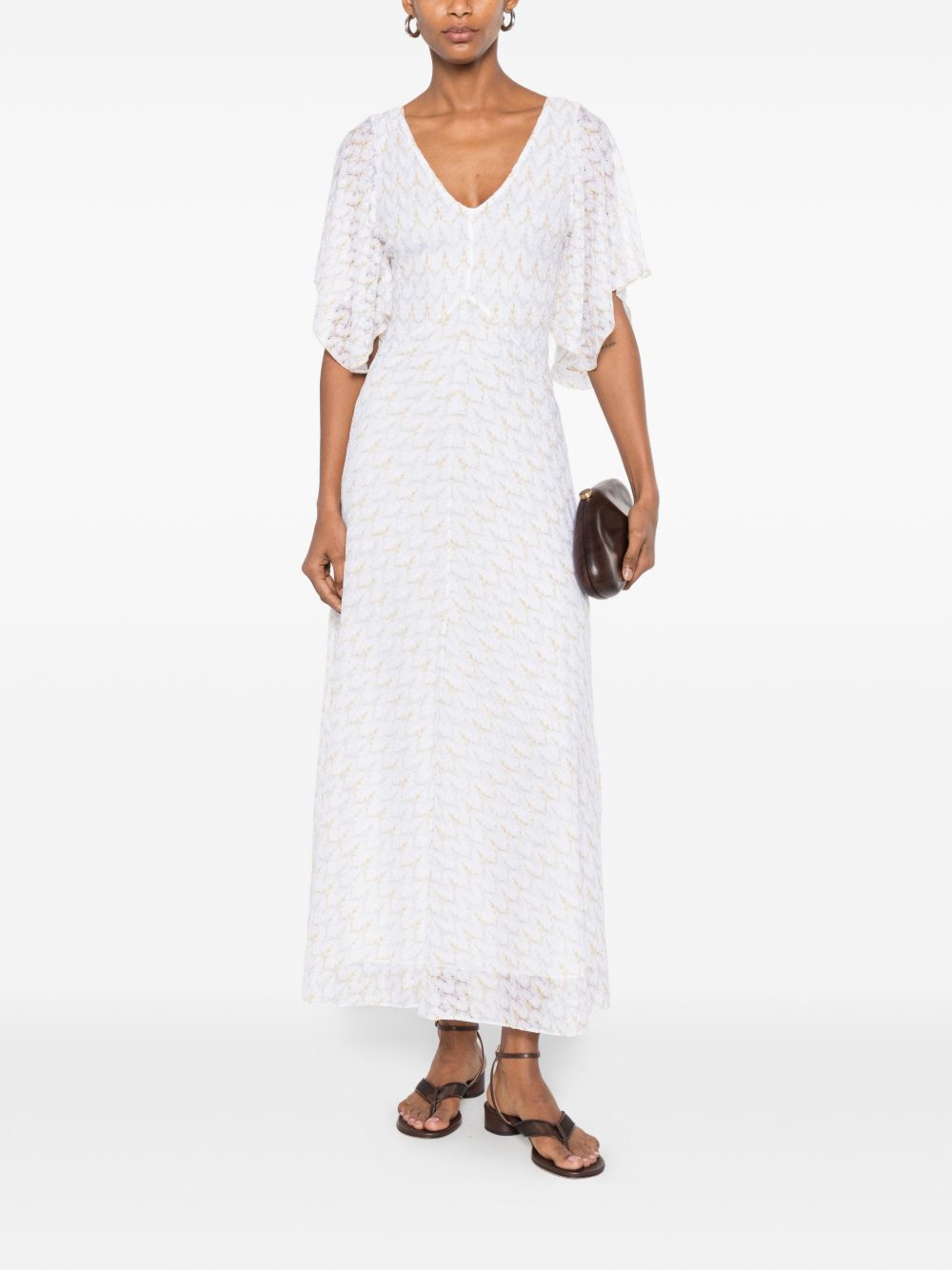Missoni Dresses White Viscose Metal