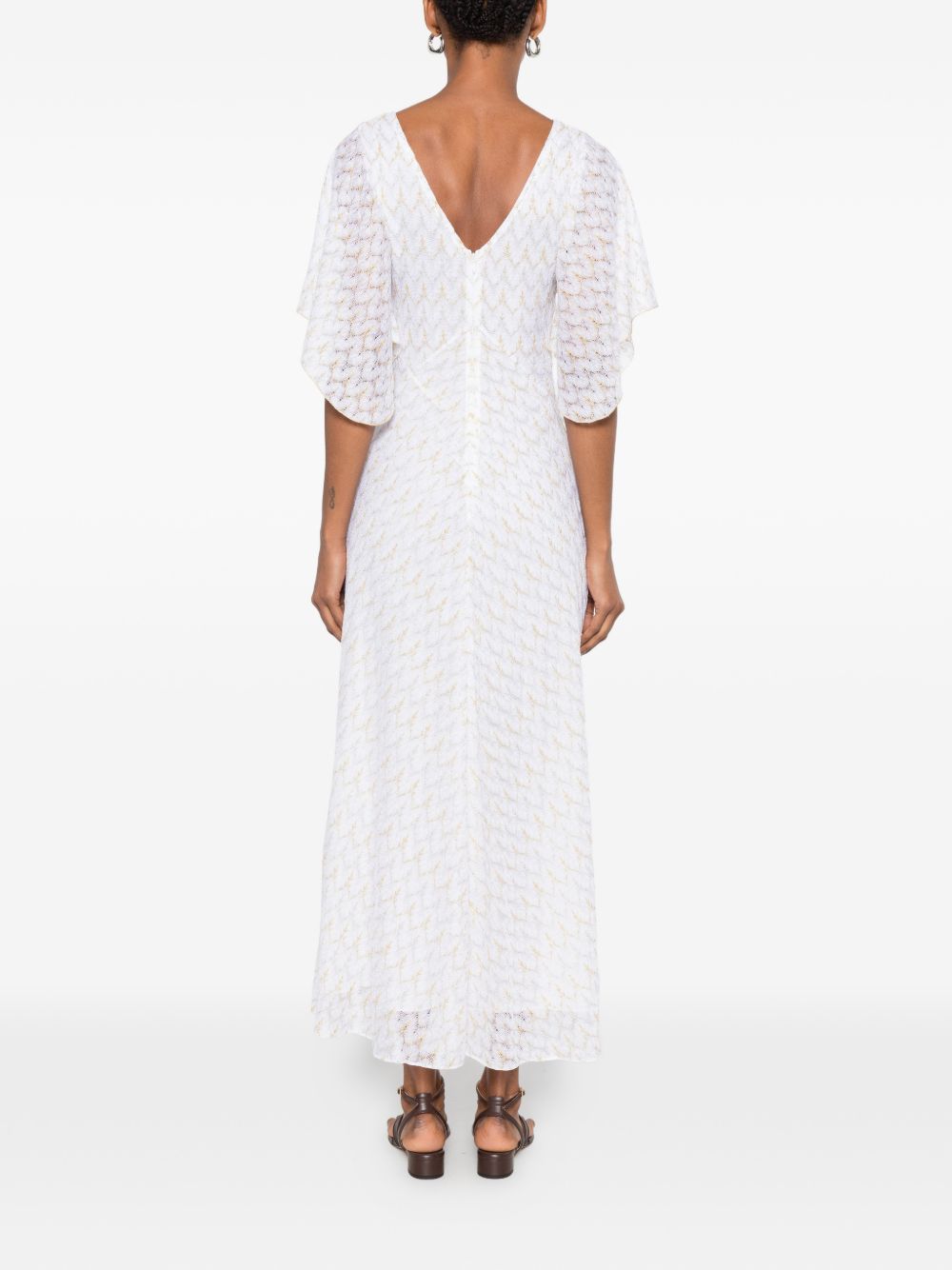 Missoni Dresses White Viscose Metal