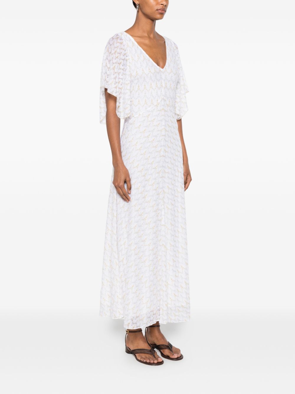 Missoni Dresses White Viscose Metal