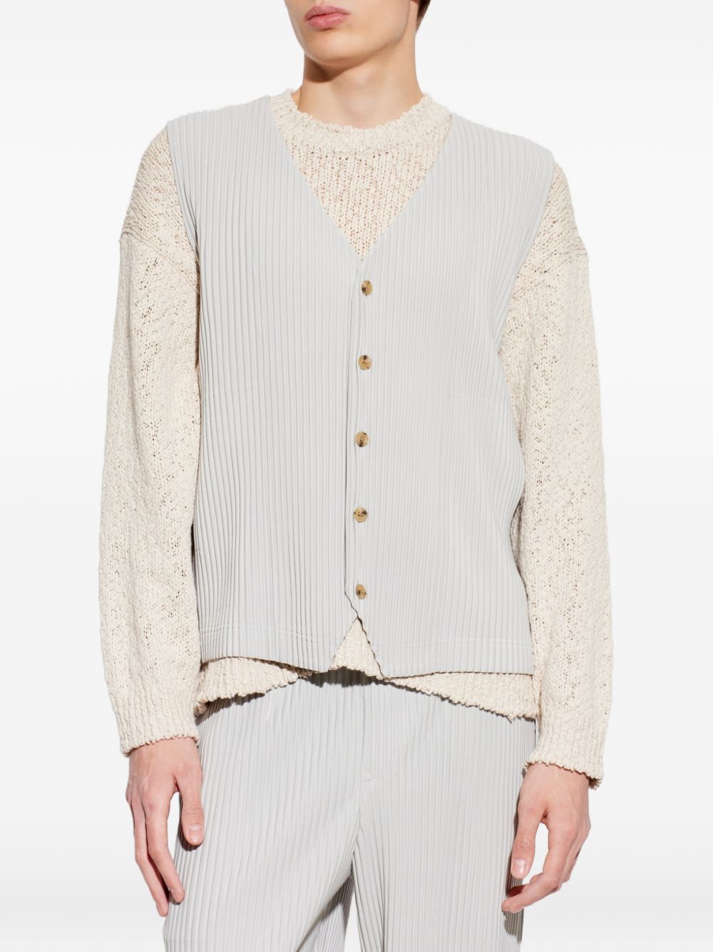 Homme Plisse Issey Miyake Sweaters Light Grey