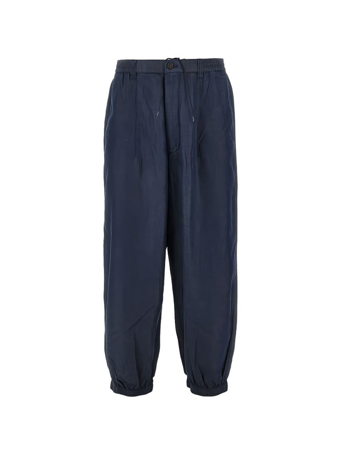 Emporio Armani Trousers Navy Lyocell