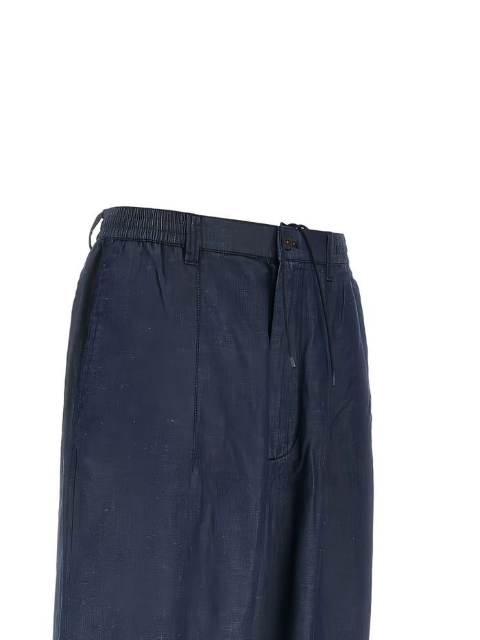 Emporio Armani Trousers Navy Lyocell