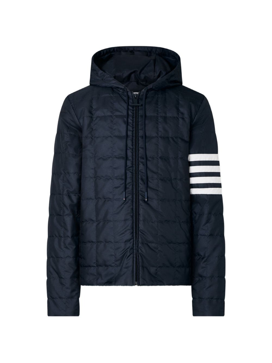 Thom Browne 4-Bar Quilted Down Jacket — Navy