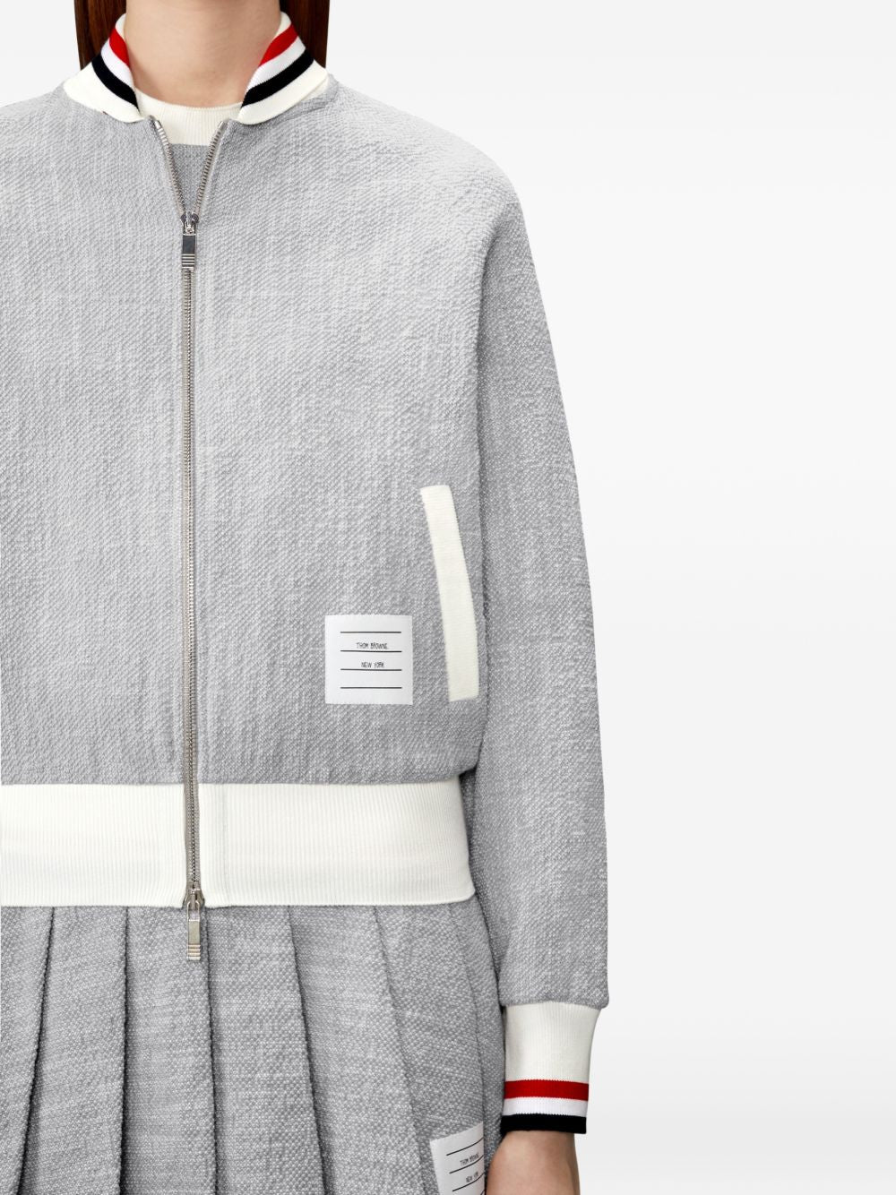 Thom Browne Coats Light Grey