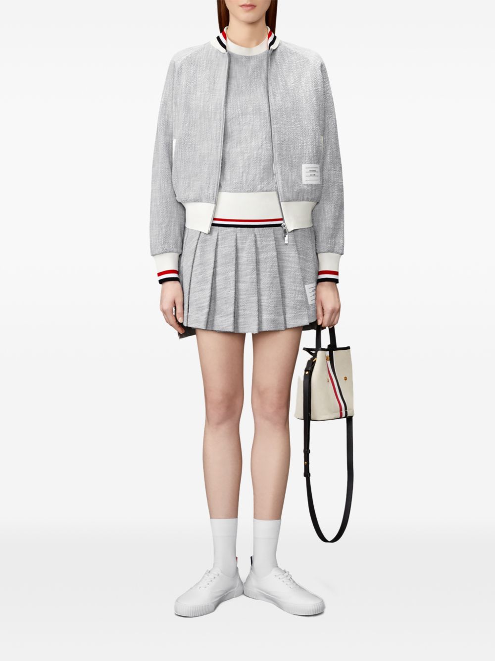 Thom Browne Coats Light Grey