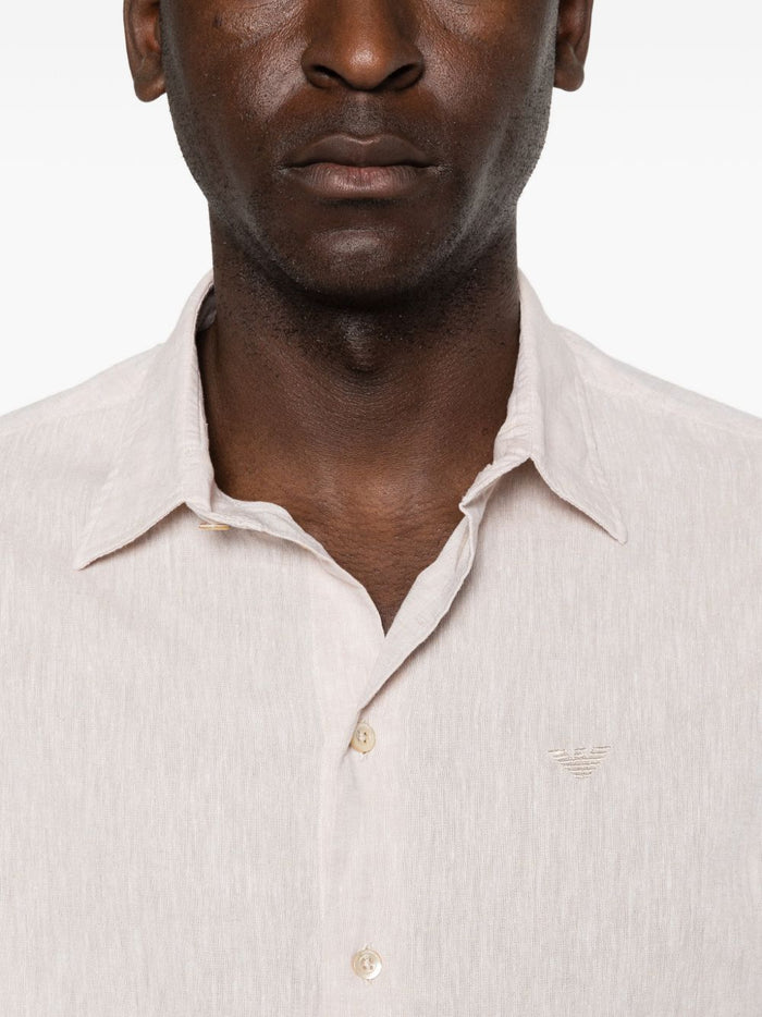 Emporio Armani Shirts Beige Linen