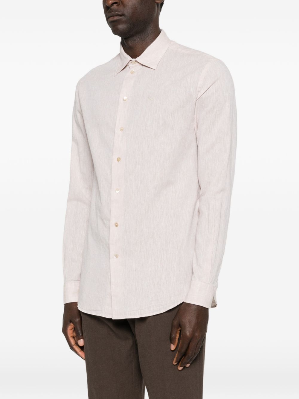 Emporio Armani Shirts Beige Linen