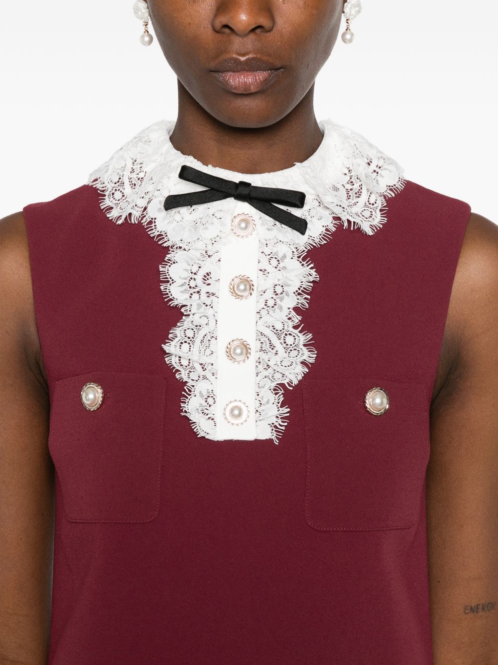 Self-Portrait Dresses Bordeaux