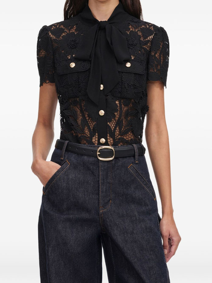 Self-Portrait Top Black