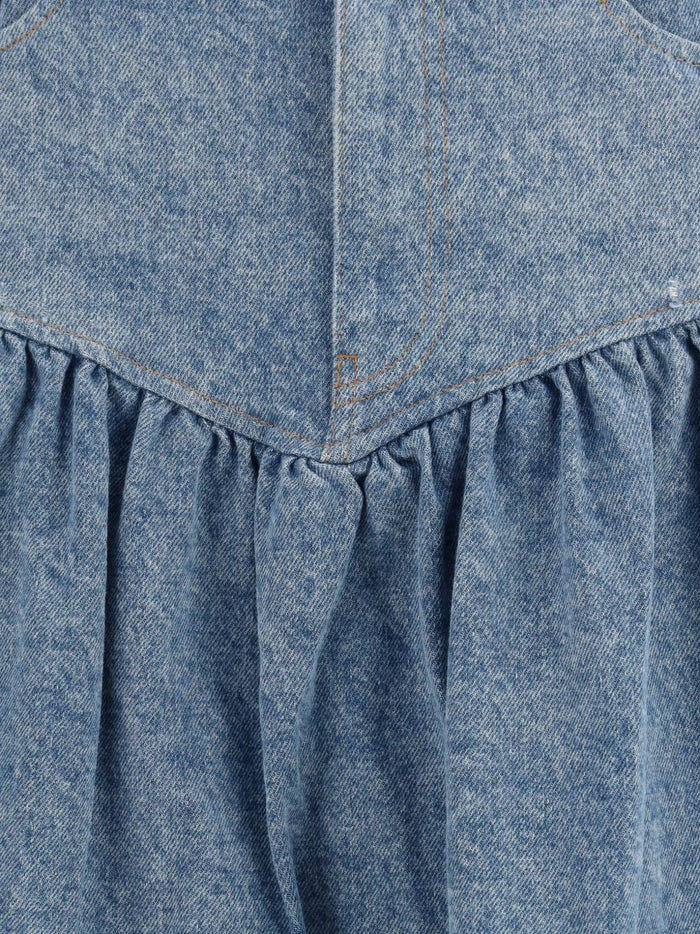 Ganni Skirts Blue Recycled Cotton