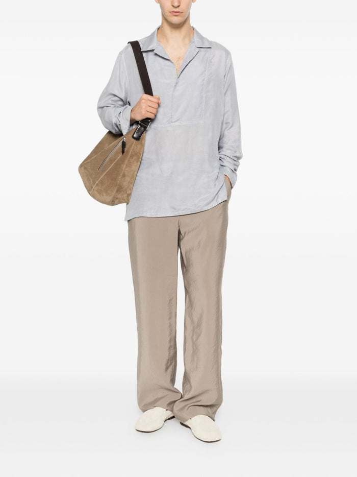 Emporio Armani Capsule Trousers Brown Modal