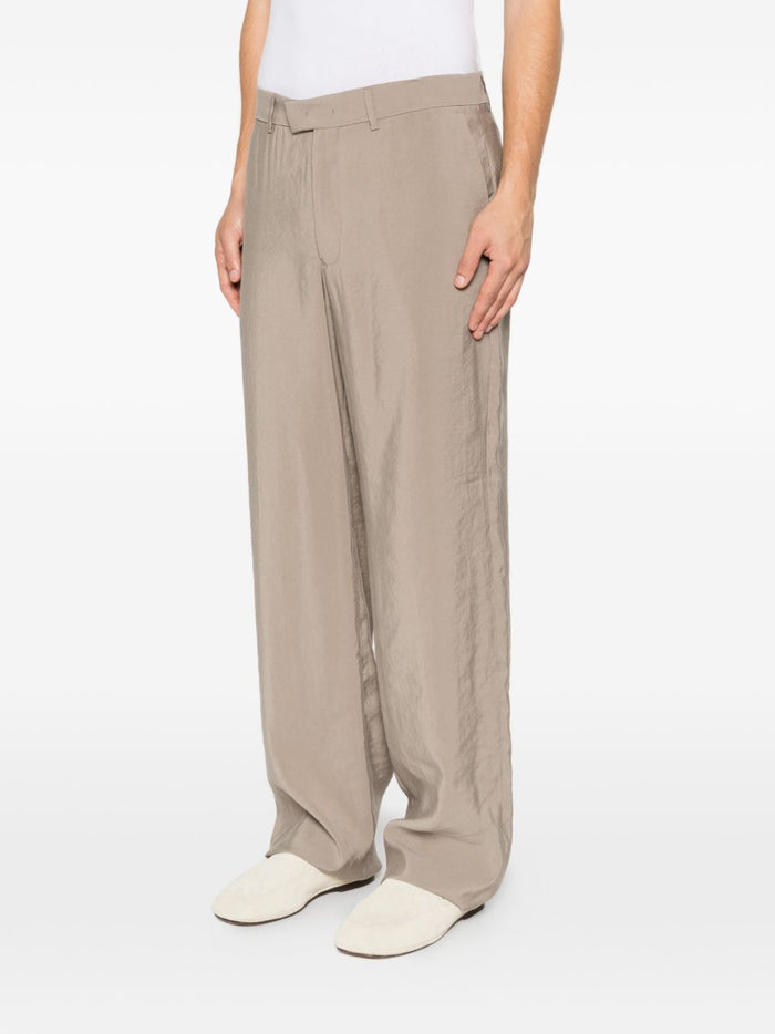 Emporio Armani Capsule Trousers Brown Modal