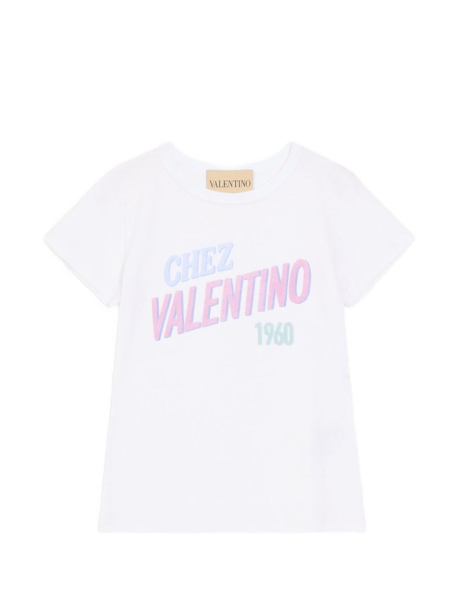 Valentino Logo-Print Cotton T-shirt — White
