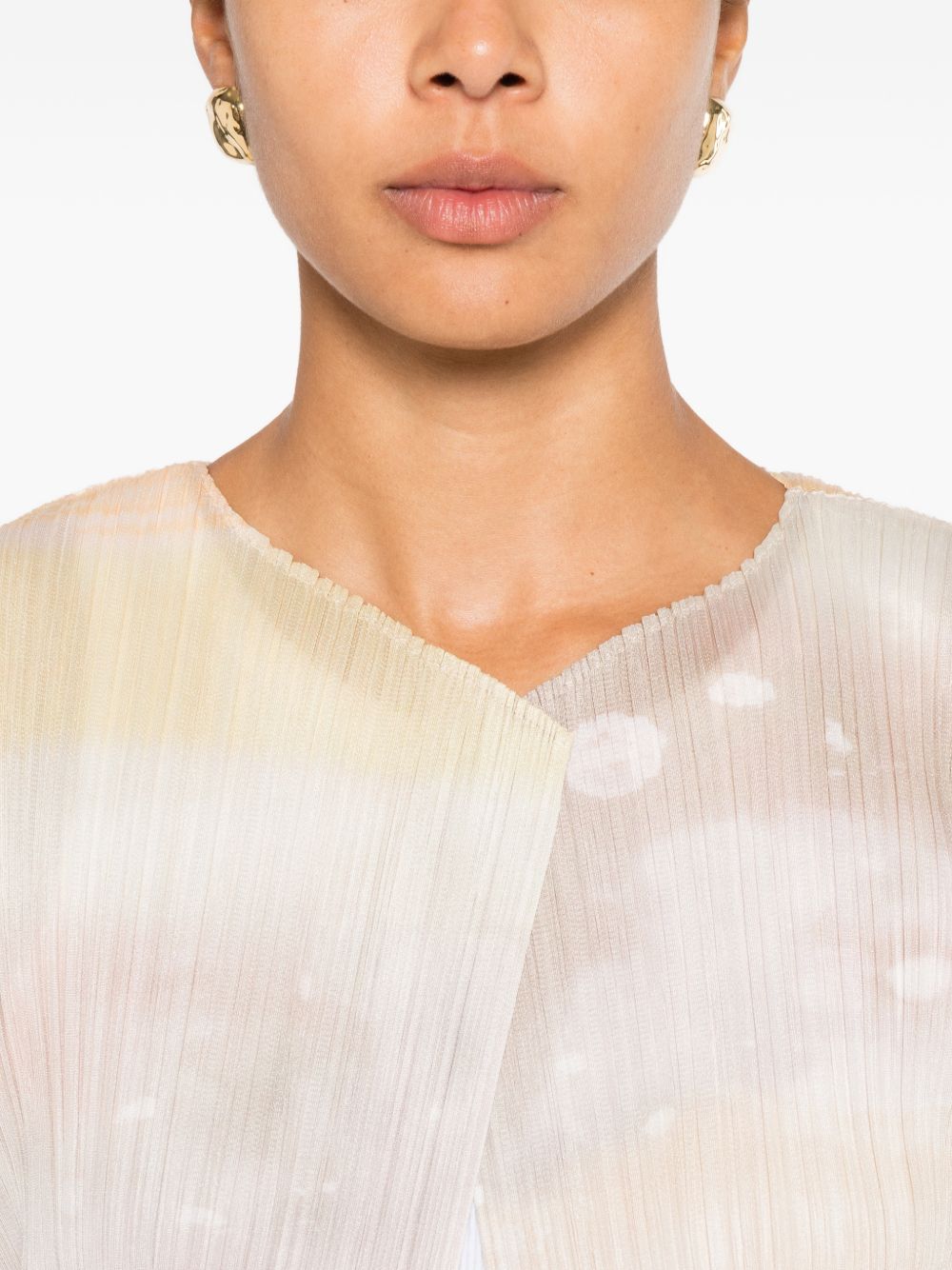 Pleats Please Sweaters Beige Polyester