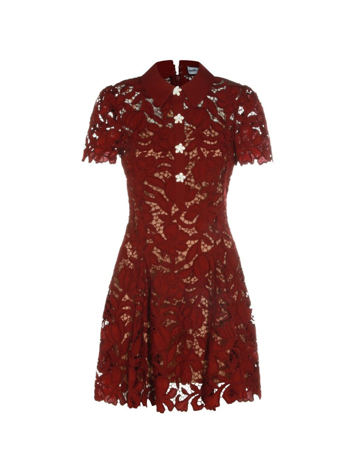 Self-Portrait Dresses Bordeaux