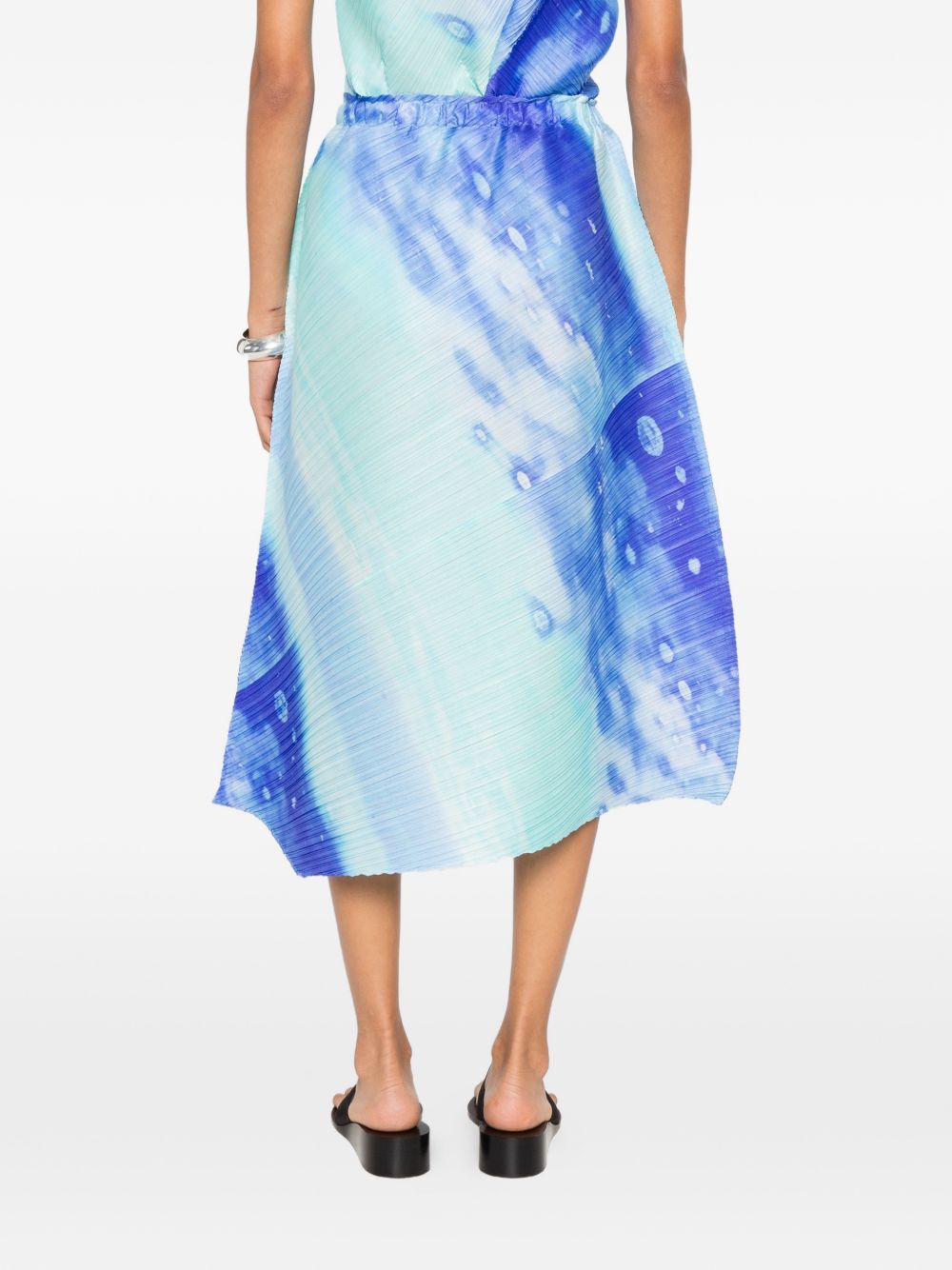 Pleats Please Skirts Light Blue Polyester