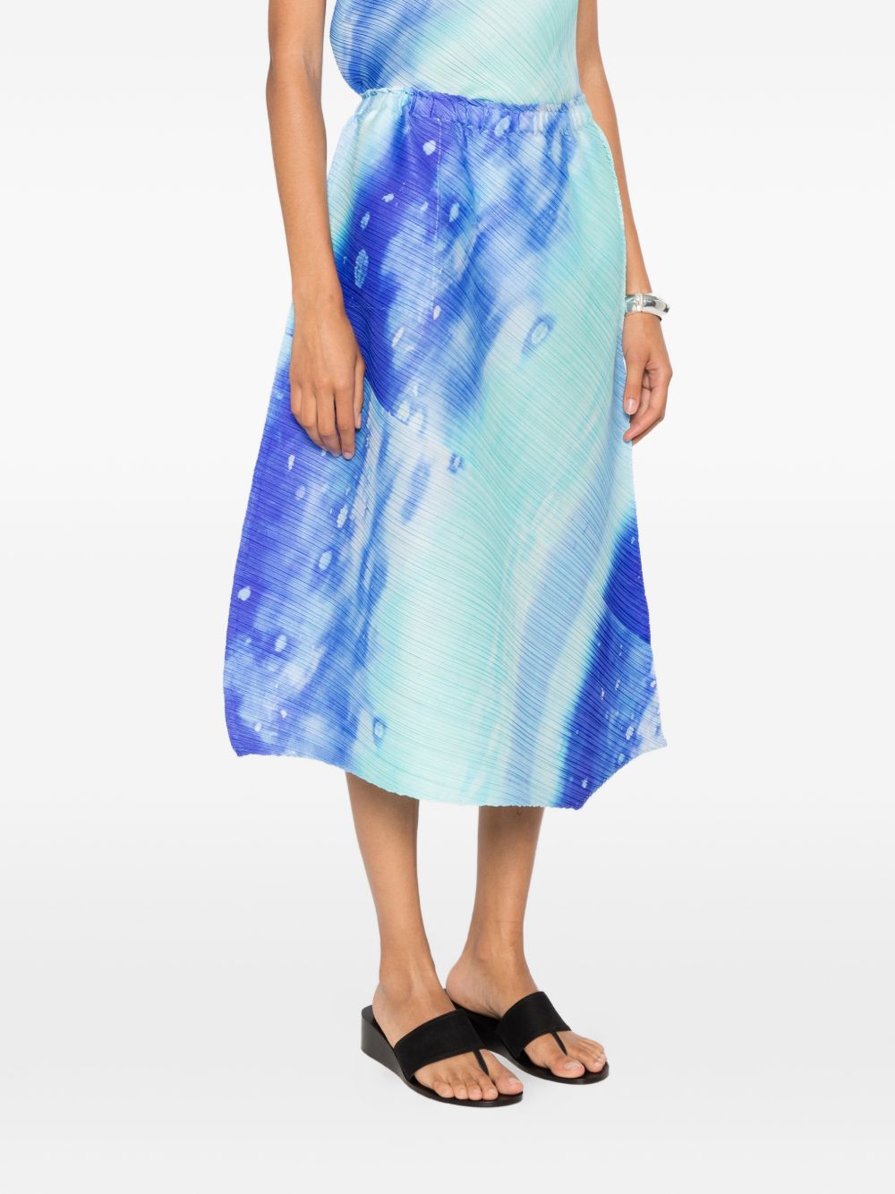 Pleats Please Skirts Light Blue Polyester