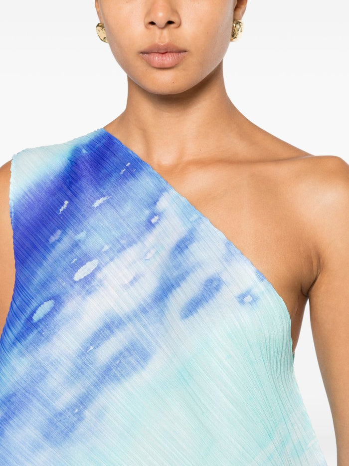 Pleats Please Top Light Blue Polyester