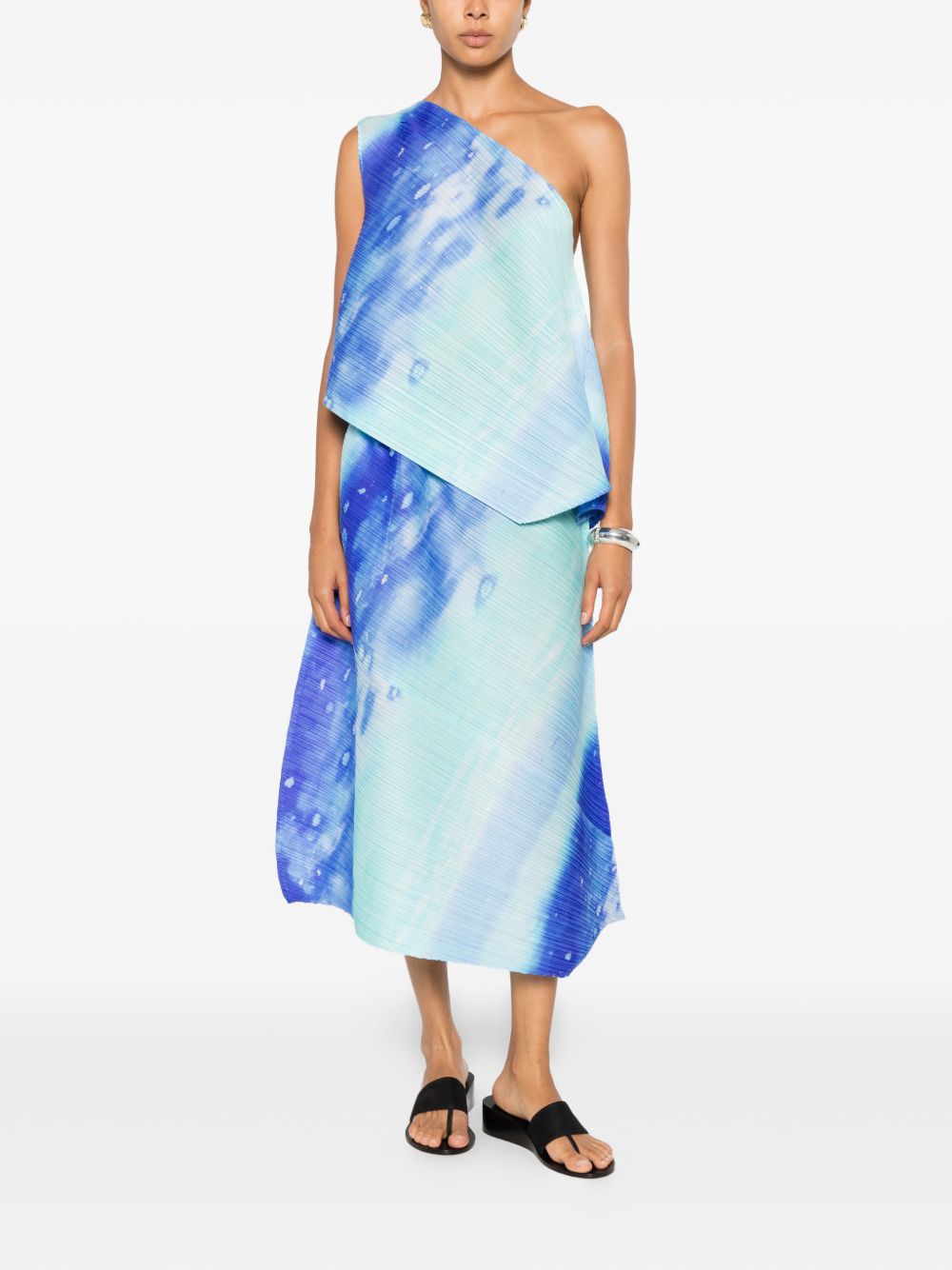 Pleats Please Top Light Blue Polyester