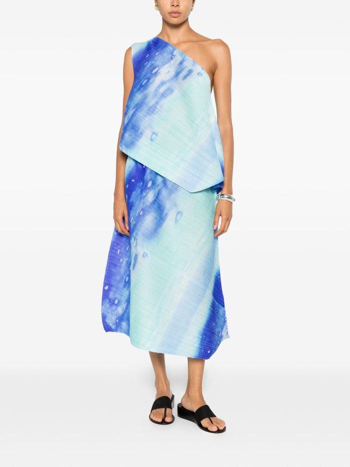 Pleats Please Top Light Blue Polyester