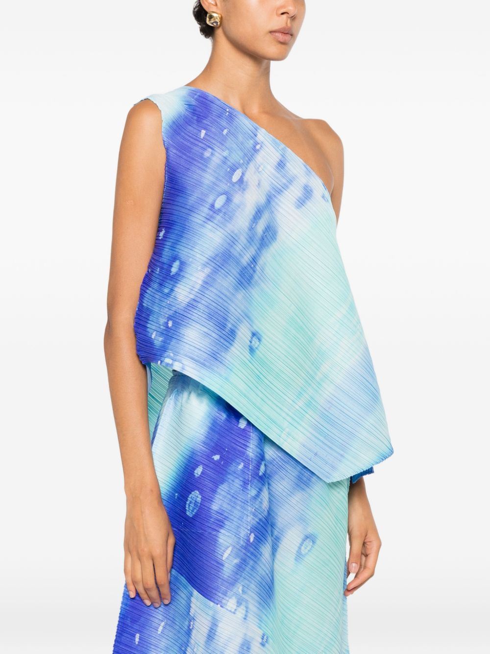 Pleats Please Top Light Blue Polyester
