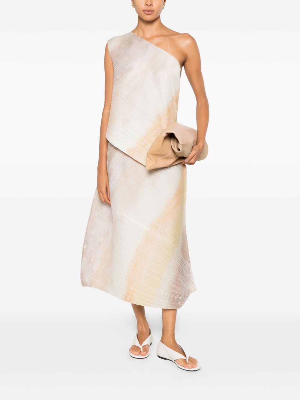 Pleats Please Skirts Beige Polyester