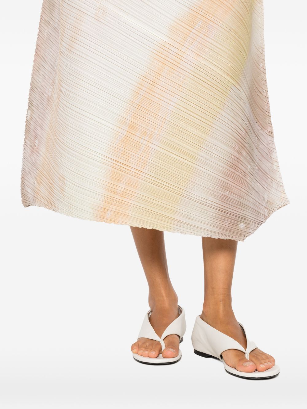Pleats Please Skirts Beige Polyester