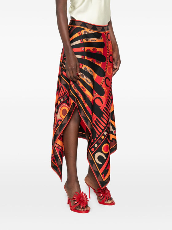 Pucci Skirts Orange Silk