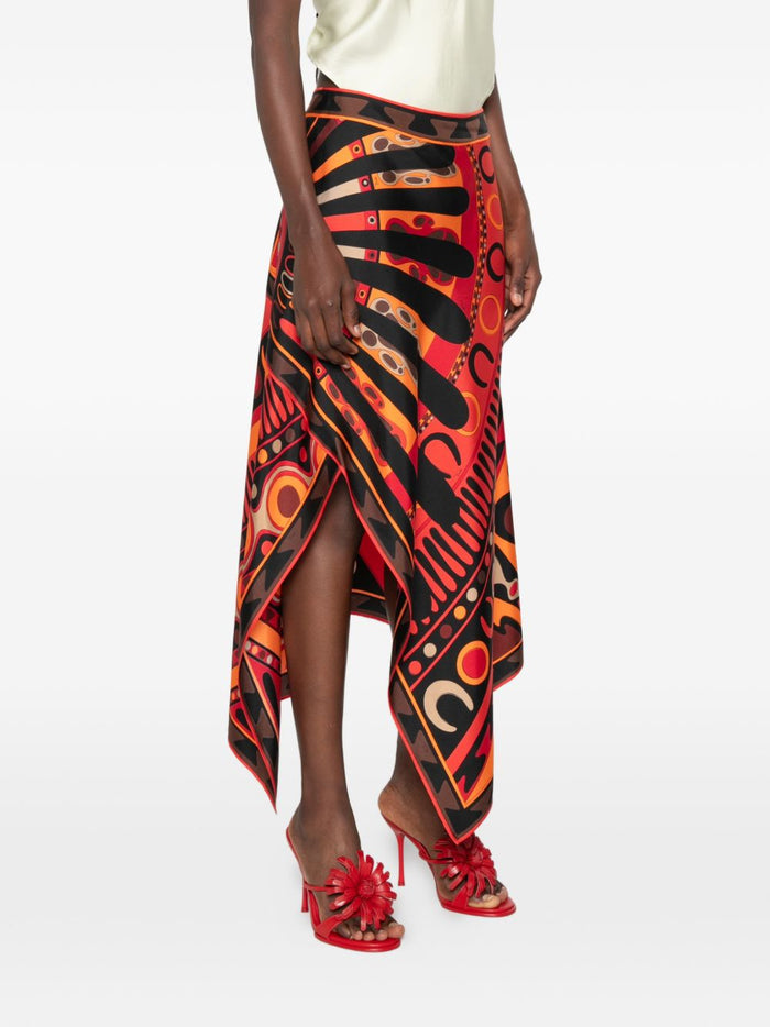 Pucci Skirts Orange Silk