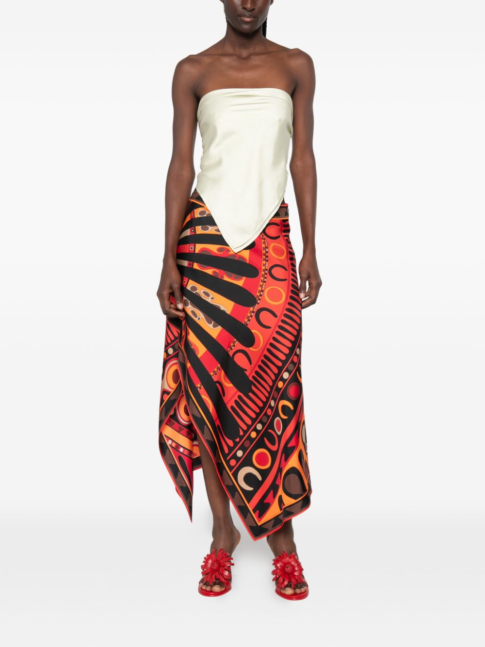 Pucci Skirts Orange Silk