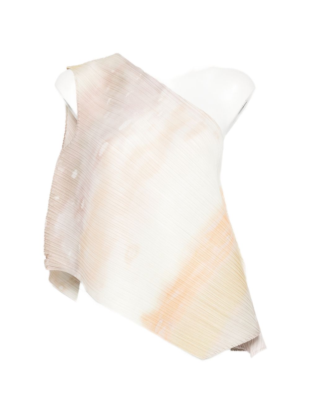 Pleats Please Top Beige Polyester