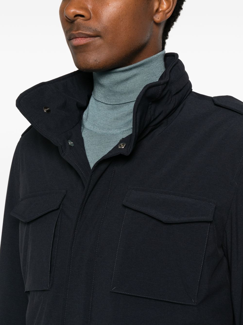 Herno Coats Navy