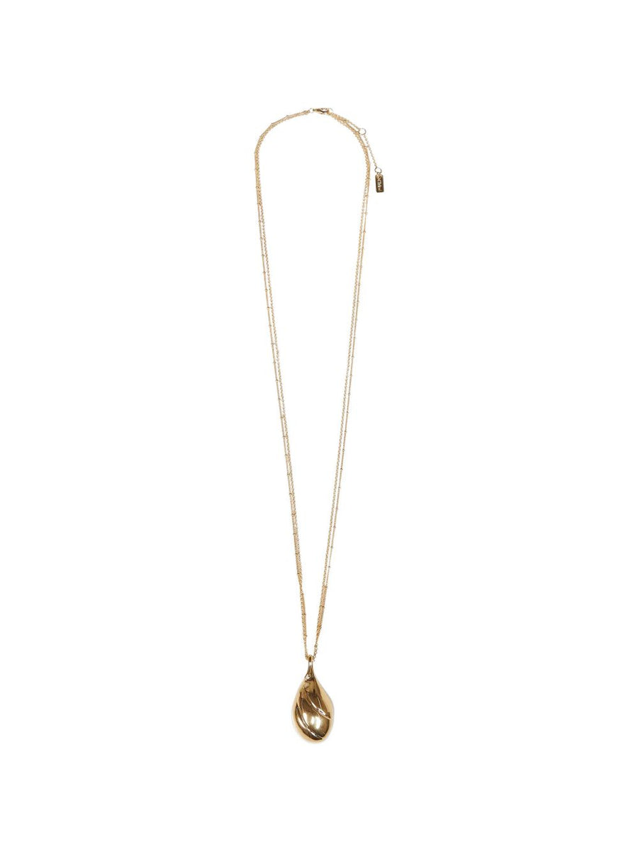 Chloé Gold-Tone Polished Pendant Necklace — Gold