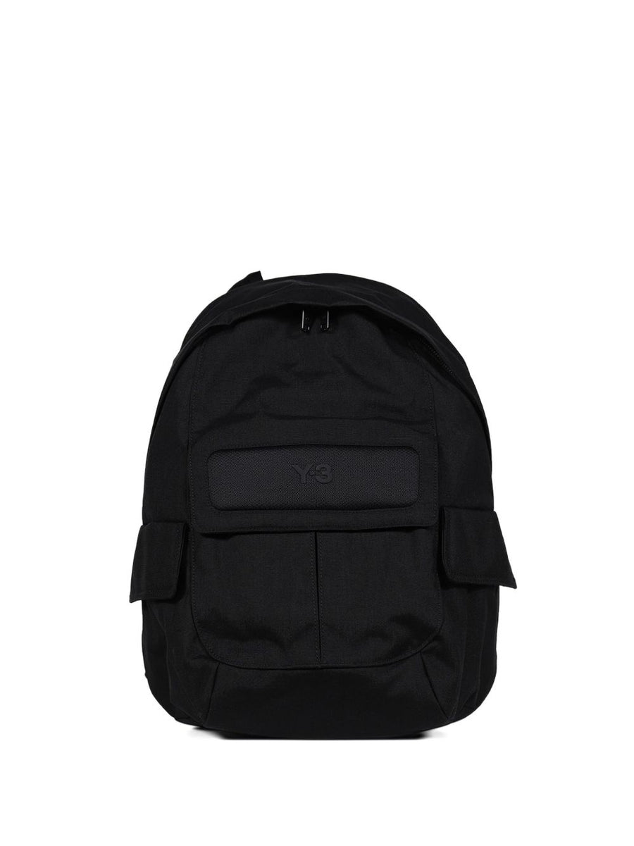 Y-3 Logo Nylon Backpack — Black
