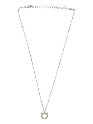 Ferragamo Gancini Necklace — Silver