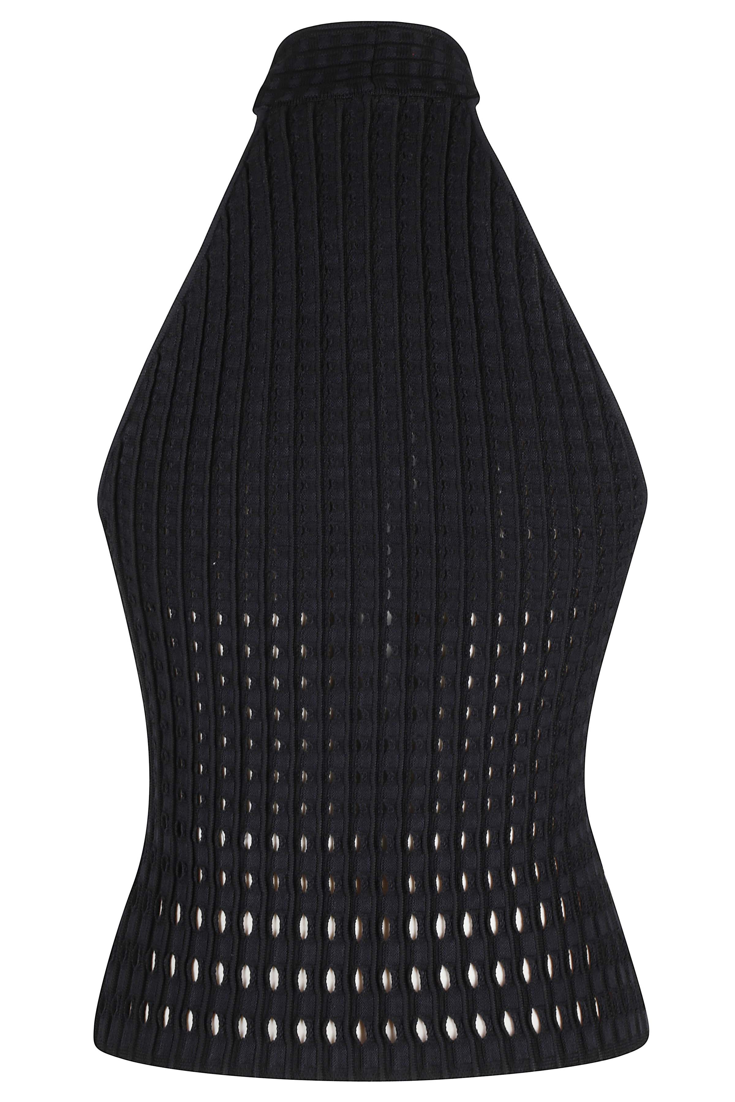Lyrix Halter Top Black Fabric